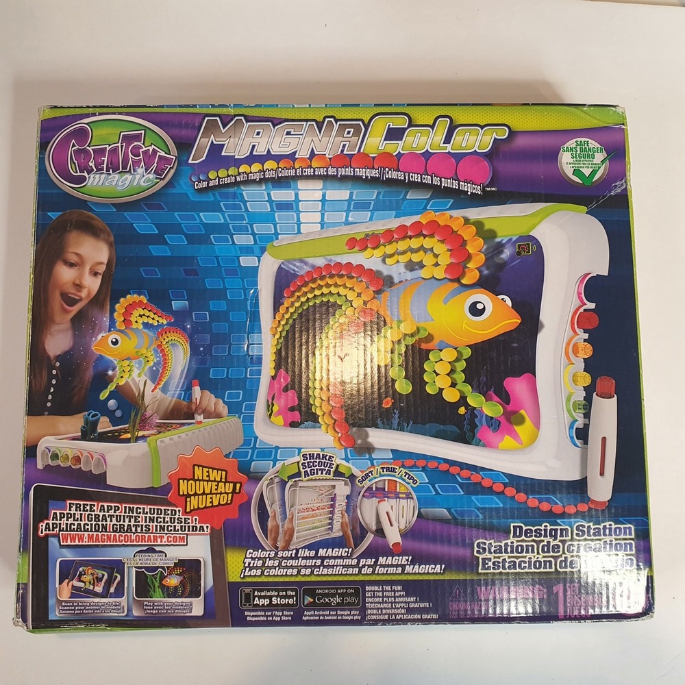 Creative Magic Magna Color Design Station Magnetic Art Board Kids Toy 160 Dots - Picture 2 of 4